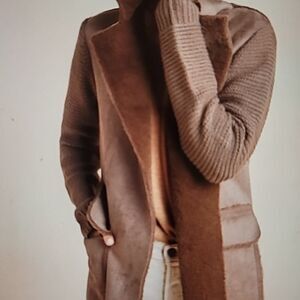 Anthropologie Piper Sweater Coat Brown Size xs Small